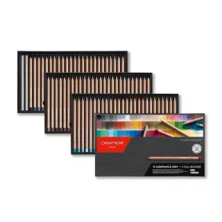 【瑞士 CARAN DACHE 卡達】6901極致油性色鉛筆76色紙盒裝(贈色鉛專用擦)