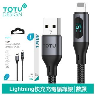 【TOTU 拓途】數顯 USB-A TO Lightning 1.2M 快充/充電傳輸線 CB-7系列(iPhone編織線)