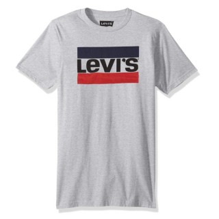 【LEVIS】LOGO 基本款 圓領短袖 T恤 上衣 灰色(美國進口平行輸入)