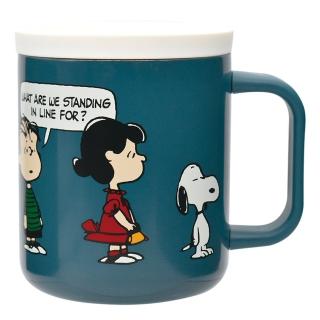 【大西賢製販】SNOOPY 史努比 不鏽鋼馬克杯 保溫杯 400ml 排隊(餐具雜貨)