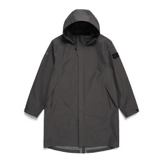 【國家地理服飾官方旗艦】男女同款 GORE-TEX URBAN CITY 長版防水外套 - 灰色(防水防風/GORETEX)
