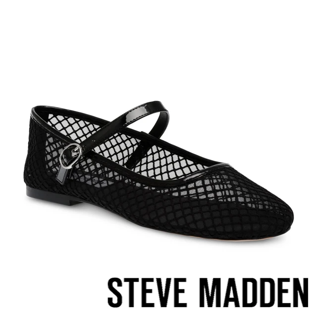 STEVE MADDEN VINETTA-M 透膚網格瑪莉珍鞋(黑色)