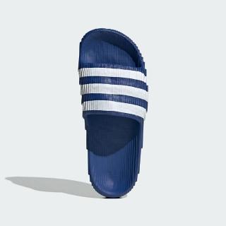 【adidas 愛迪達】拖鞋 男鞋 女鞋 運動 三葉草 ADILETTE 22 藍白 IF3667