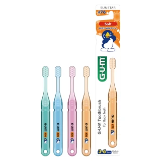 【G.U.M】兒童專業護齒牙刷6入-小巧頭-軟毛(3-6歲)
