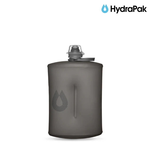 HydraPak Stow 1L 軟式水壺 遠古灰(軟式水瓶、軟式水壺、登山配件、儲水袋、濾水壺)