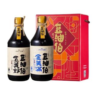 【豆油伯】富貴金滿好無添加糖醬油(金美滿醬油500ml+金美好醬油500ml)