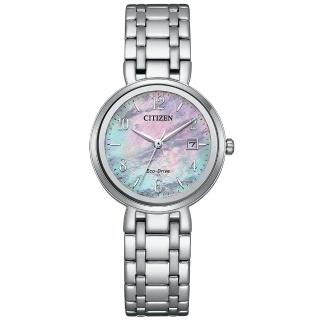 【CITIZEN 星辰】LADY’S 經典優雅格紋 光動能腕錶 28.3mm(EW2690-81Y)