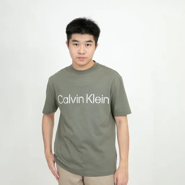 【Calvin Klein 凱文克萊】Calvin Klein  短T 現貨  T恤 短袖 大尺碼 落肩 CK 純棉(短袖 T恤)