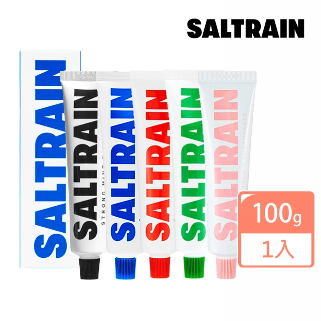 【SALTRAIN】灰鹽牙膏 100g 多款可選(經典薄荷/低氟淨護/積雪草修護/清恬香檸 專櫃公司貨)