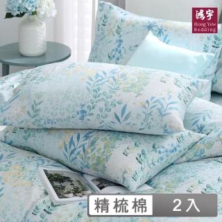 【HongYew 鴻宇】300織美國棉 信封式枕套-藍伯特(2入)