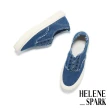 【HELENE_SPARK】率性百搭帆布抽鬚厚底休閒鞋(藍)