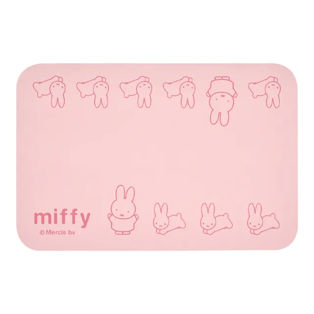 【Miffy米飛】2入組 台灣製 20秒瞬吸 軟式珪藻土吸水地墊 日常(60x40cm)