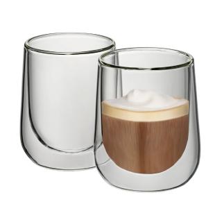 【KELA】Fontana雙層玻璃杯2入 180ml / 水杯 茶杯 咖啡杯 卡布奇諾杯 母親節禮物