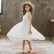 【小衣衫童裝】中大童蕾絲背心裙白色無袖公主洋裝(1130403)