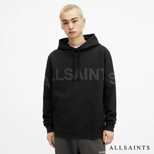 【ALLSAINTS】BIGGY 重磅寬鬆純棉LOGO 連帽衛衣(寬鬆版型)