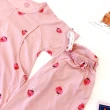 【漂亮小媽咪】夏日 草莓 哺乳套裝 短袖 印花 孕婦睡衣 套裝 孕婦裝 哺(坐)