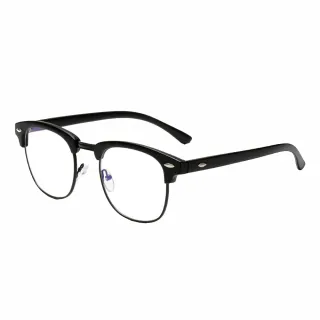 【MEGASOL】UV400抗UV濾藍光眼鏡變色墨鏡時尚男女中性大框手機眼鏡(眉型矩方大框PX-5161-多色選)