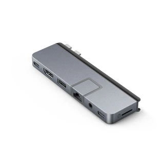 【HyperDrive】7-in-2 USB-C Hub（Magsafe）-太空灰(適用M1/M2/M3)