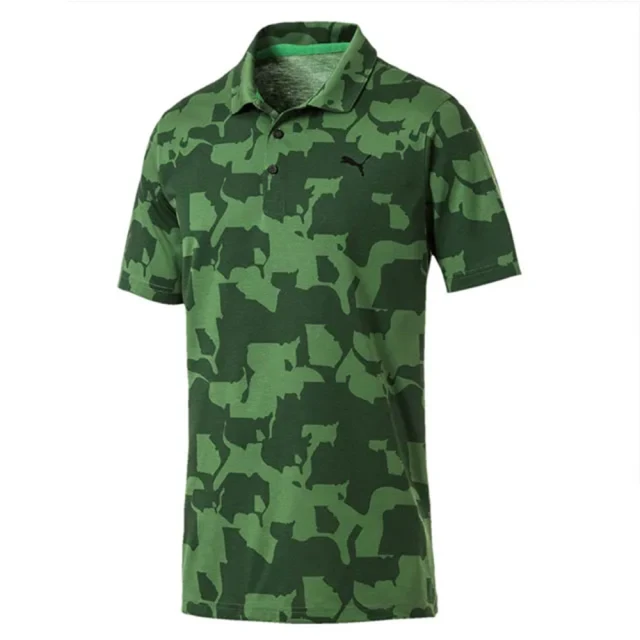 PUMA GOLF Union Camo Polo 翻領迷彩高爾夫短袖POLO衫 綠 RICKIE 577911 01