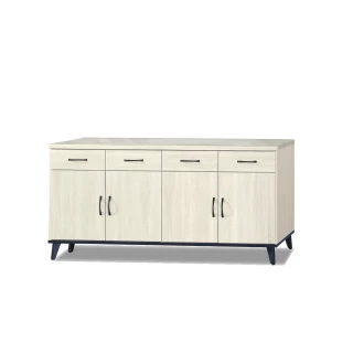 【ASSARI】鋼刷白5.3尺餐櫃(寬160x深43x高81cm)