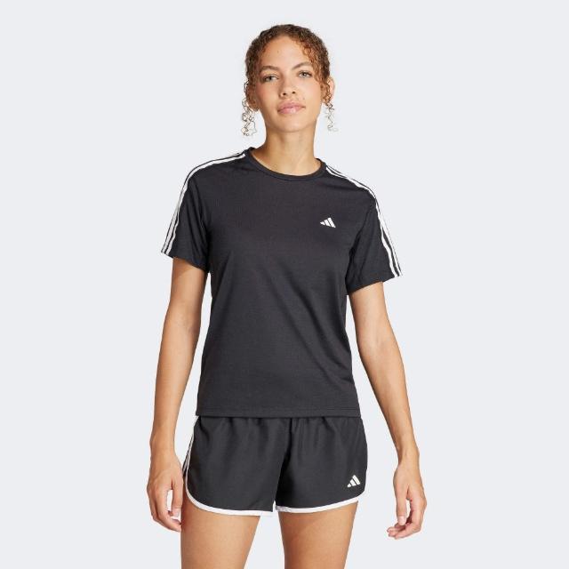 【adidas 愛迪達】上衣 女款 短袖上衣 運動 亞規 OTR E 3S TEE 黑 IQ3875