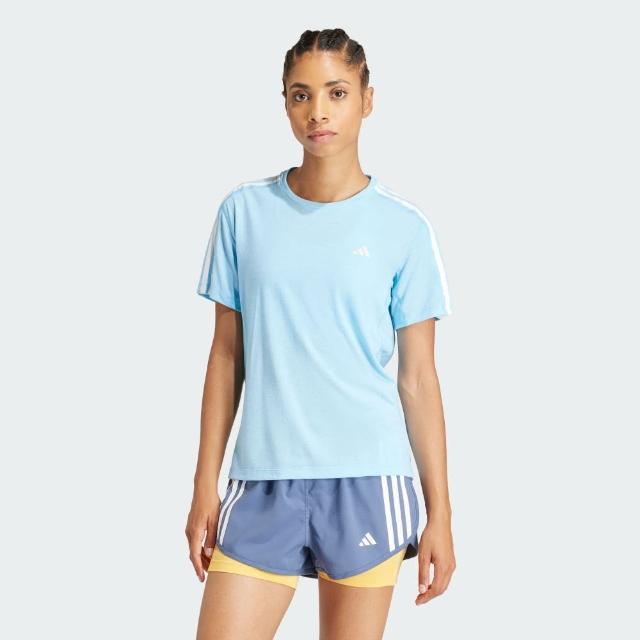 【adidas 愛迪達】上衣 女款 短袖上衣 排汗 運動 亞規 OTR E 3S TEE 藍 IK5020