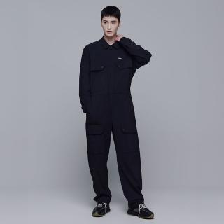 【國家地理服飾官方旗艦】男裝 田野連身工作褲 - 炭黑色(連身褲/男裝)