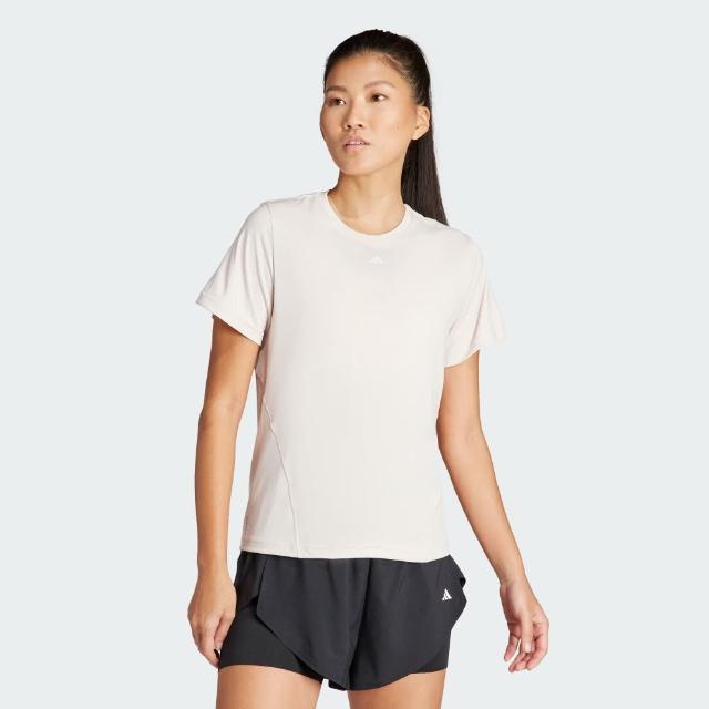 【adidas 愛迪達】上衣 女款 短袖上衣 運動 亞規 WTR D4T T 米白 IT9225(S2525)