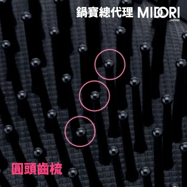 【MIDORI 美多莉】高風速溫控負離子吹風機-氣墊按摩梳(MDR-1420PKYE)