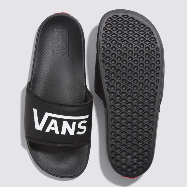 【VANS 官方旗艦】La Costa Slide-On 男女款黑底 Logo 圖案拖鞋/休閒鞋