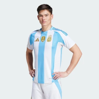 【adidas 愛迪達】上衣 男款 短袖 阿根廷 主場球員版足球上衣 國際碼 AFA H AU JSY D 藍白 IP8388