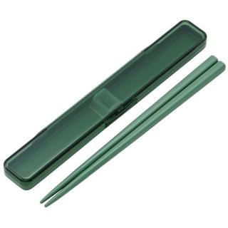 【DAIDOKORO】日本製頂級Ag+銀離子抗菌耐高溫莫蘭迪綠色便攜式環保筷子18 cm(洗碗機適用/便攜式環保餐具)