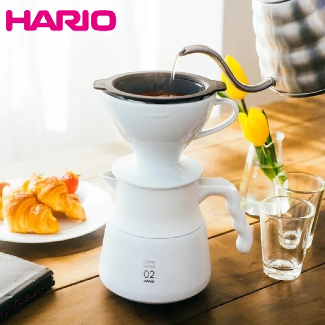 【HARIO】V60不鏽鋼咖啡保溫壺PLUS 600ml / VHSN-60(黑色 白色任選)