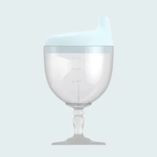 【學著喝】家用帶刻度寶寶學飲杯-150ml(防嗆 防摔 兒童水杯 學習水杯 高腳杯 牛奶杯 奶瓶)