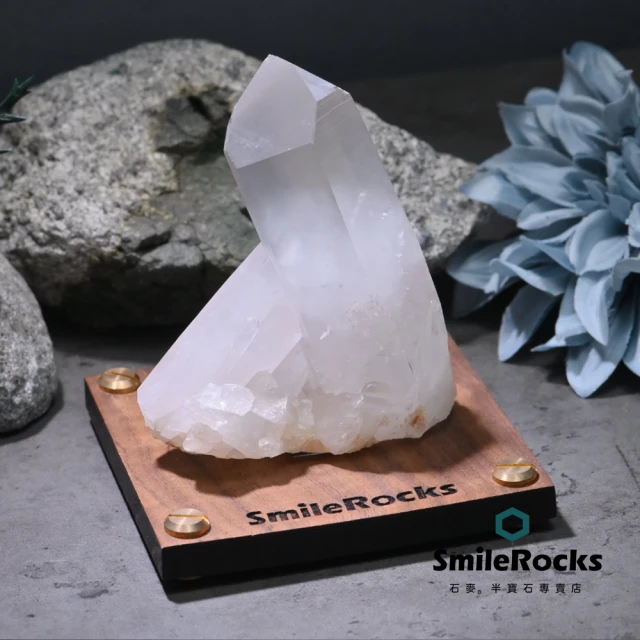 SmileRocks 石麥 白水晶簇 No.104520434(附SmilePad 9X9底板)