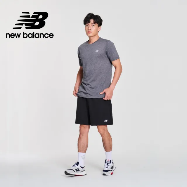 【NEW BALANCE】NB 鬆緊抽繩棉質短褲_男性_黑色_MS41520BK(美版 版型偏大)