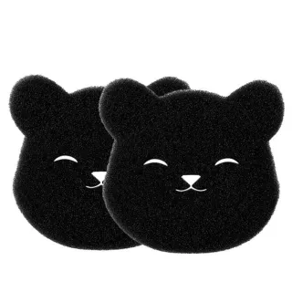【防纏繞熊】加厚不傷衣物小熊洗衣球2入(黏毛器 除毛器 清潔海綿 吸毛器 洗衣機球 黏毛球 護洗球 過濾球)
