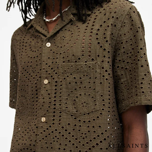 【ALLSAINTS】PUEBLO 寬鬆刺繡短袖夏威夷襯衫 MS503Z(舒適版型)
