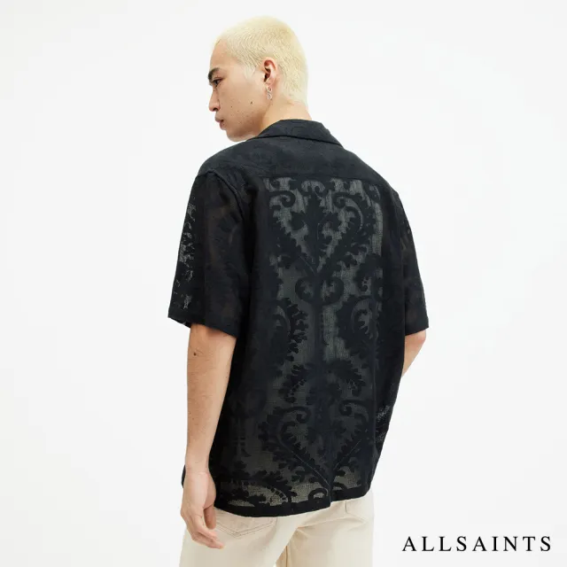 【ALLSAINTS】CERRITO 寬鬆鉤針透光短袖夏威夷襯衫 MS501Z(舒適版型)