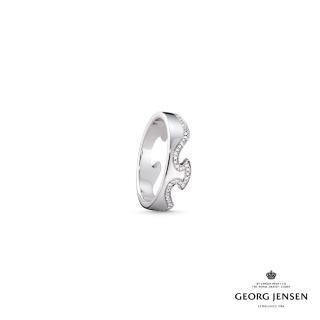 【Georg Jensen 官方旗艦店】FUSION 外圈戒指(18K白金 鑽石)