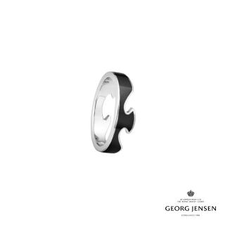 【Georg Jensen 官方旗艦店】FUSION 外圈戒指 黑色(18K白金 黑色高精密陶瓷)