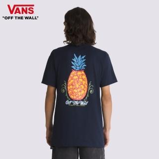 【vans 官方旗艦】pineapple 男女款深藍色印花短袖t恤