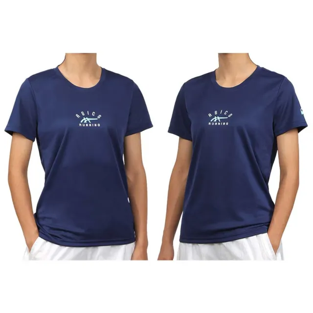 【asics 亞瑟士】女短袖T恤-台灣製 運動 上衣 休閒 吸濕排汗 跑步(2012D104-400)
