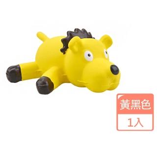 【動物世界】獅子造型乳膠寵物發聲玩具(耐咬 磨牙 幼犬 潔牙骨 狗狗 啾啾玩具 訓練球 戶外運動 玩具球)