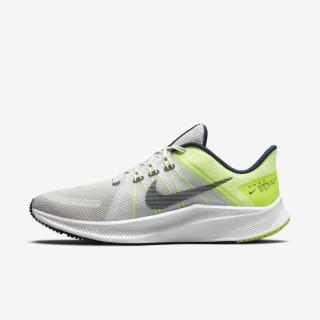 【NIKE 耐吉】Quest 4 男鞋 慢跑鞋 避震 運動 輕量 透氣 舒適 支撐 灰 螢光綠(DA1105-003)