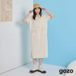 【gozo】柔軟造型口袋壓線洋裝(兩色)