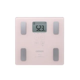 【OMRON 歐姆龍】電子體重計/兩點式體脂計 HBF-214(粉紅色)