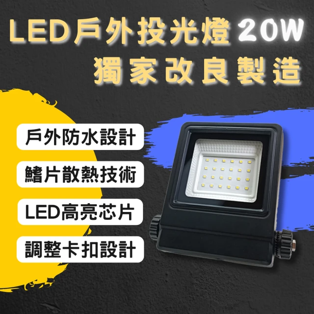 【彩渝】LED戶外投射燈 20W(新款上市 投射燈 探照燈 燈具 泛光燈)