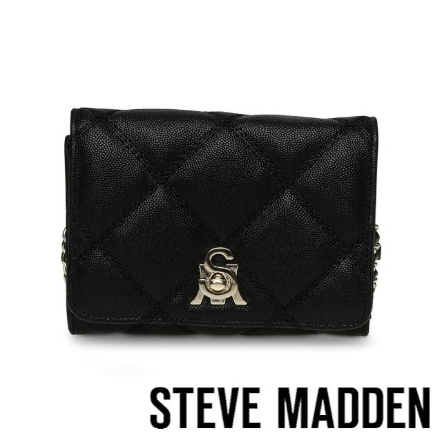 【steve madden】BTARI 菱格紋信封鍊條腰包(黑色)