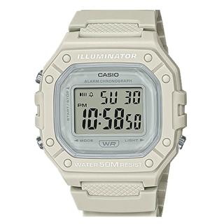 【CASIO 卡西歐】電子錶 樹脂錶帶 防水50米 LED燈光 碼錶 W-218HC(W-218HC-8A)